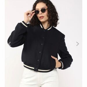 Women's Black Varsity Jacket